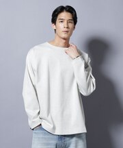 天竺ヘビーコットンボートネックTシャツ 長袖