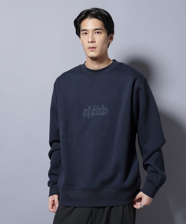 「NJ／CLUB」裏起毛 ジャージークルーネックスウェット