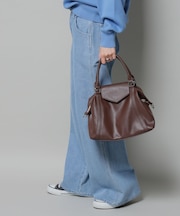 ショルダー付きフラップミニボストン