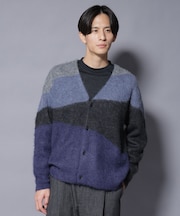 ｢COFIL｣ SCIARADA モヘヤ混 ランドスケープニットカーディガン