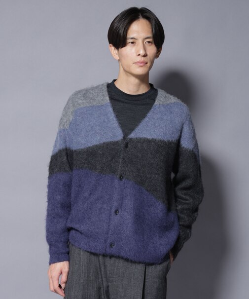 ｢COFIL｣ SCIARADA モヘヤ混 ランドスケープニットカーディガン