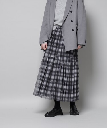 オンブレーチェックチュールスカート