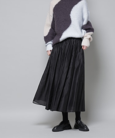 ブライトローンギャザータックスカート