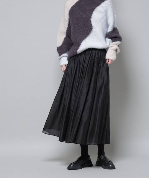 ブライトローンギャザータックスカート