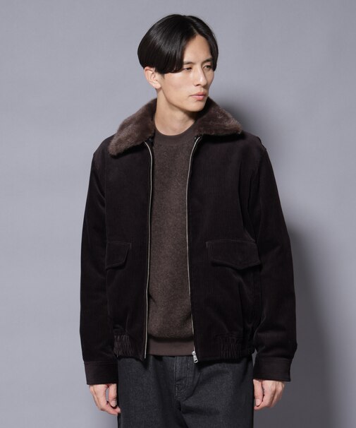 アタッチドカラー コットンコーデュロイブルゾン