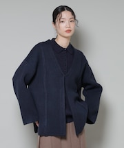 総針ニットジャケットカーディガン