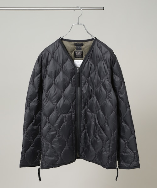 TAION／MILITARY W-ZIP V NECK DOWN JKT｜ナノ・ユニバースの通販