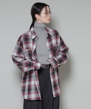 オーバーサイズチェックシャツ