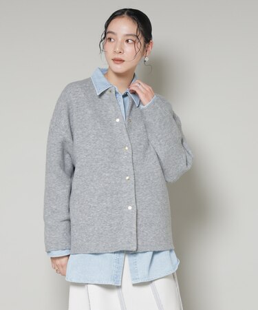 ダブルフェイスニットカーディガン