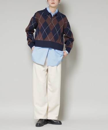 フェイクスエードタックパンツ