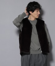 「西川ダウン(R)」 FUSIONSYSTEMフェイクファーベスト