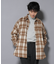 シャギーオンブレーチェックジャケット