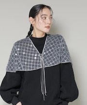 スパンコールビーズ刺繍ボレロストール