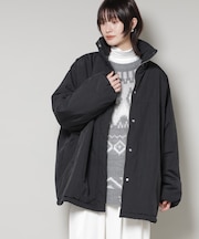 撥水加工 中綿スタンドオーバージップブルゾン