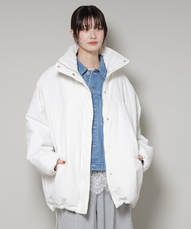 撥水加工 中綿スタンドオーバージップブルゾン