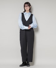 Vネックオールインワン