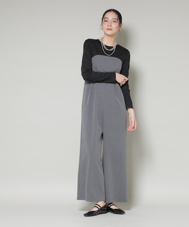 リブトップドッキングスーチングオールインワン