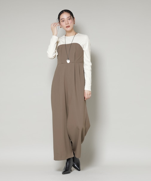 リブトップドッキングスーチングオールインワン