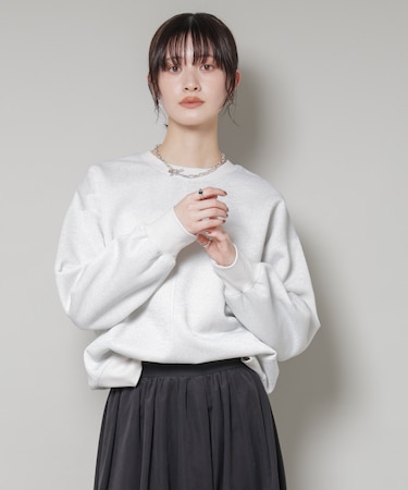 ラメ裏毛トップス