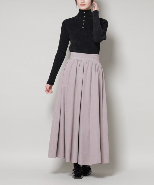 起毛ピーチギャザーボリュームスカート