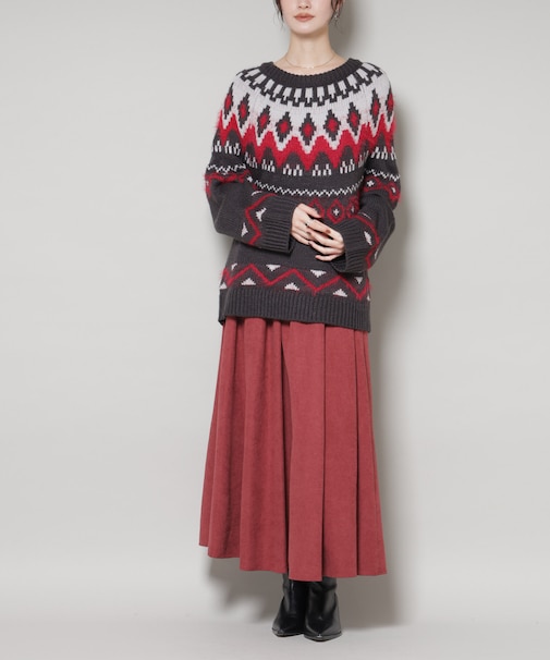 起毛ピーチギャザーボリュームスカート