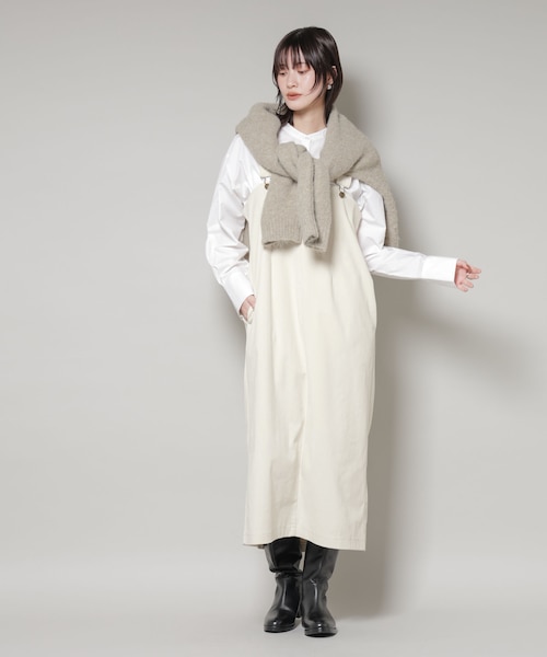 ストレッチ起毛ジャンパースカート(セットアップ可)｜ナノ・ユニバース