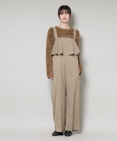 フロントフリルサロペットパンツ｜ナノ・ユニバースの通販｜&mall