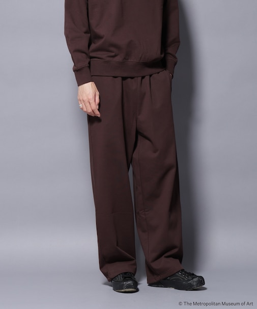 「The Met」ロゴ刺繍 2WAYワイドスウェットパンツ（セットアップ可）