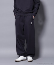 「The Met」ロゴ刺繍 2WAYワイドスウェットパンツ（セットアップ可）