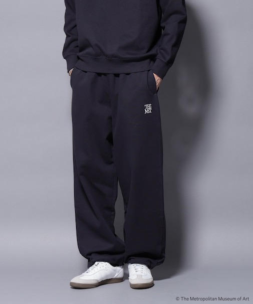 「The Met」ロゴ刺繍 2WAYワイドスウェットパンツ（セットアップ可）
