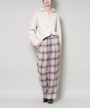 オンブレーチェックタックパンツ(セットアップ可)