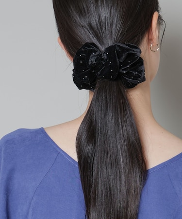 スタッズベロアシュシュ