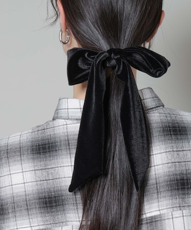 ベロアリボンヘアゴム