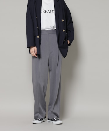 ワンタックセンタープレスストレートパンツ