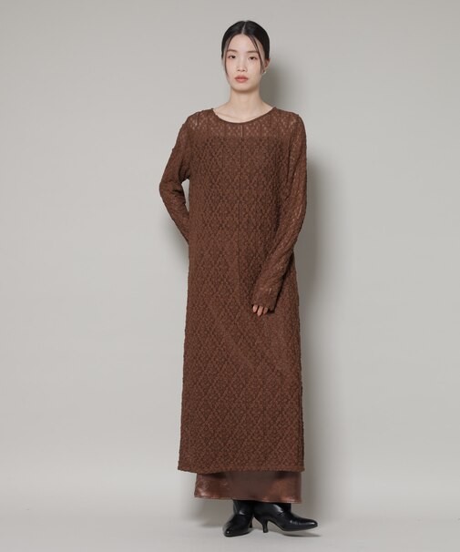 カットレースマキシワンピース