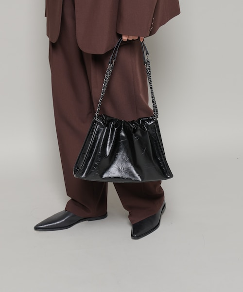 MARCO BIANCHINI／2WAY レザーバケツトート｜ナノ・ユニバースの通販