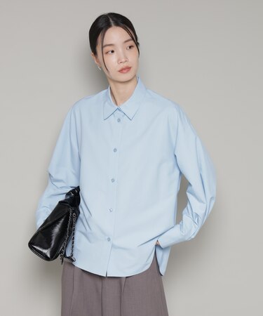 コットンライクタイプライターベーシックシャツ