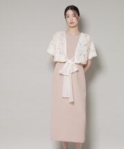 kaene／デザインリボンボレロセットドレス