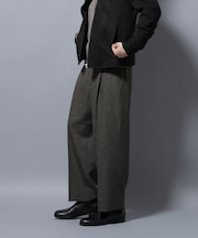 「大人のワイドパンツ」シャークスキンイージースラックス