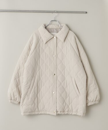 ひょうたんキルトラグランミドルコート