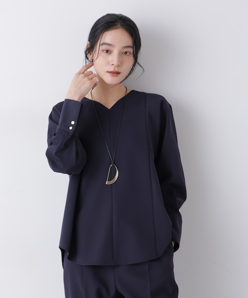 デイリーファンクション Vネックブラウス(セットアップ可)