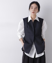 ジャガードペプラムジレ(セットアップ可)