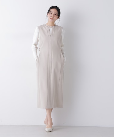 デイリーファンクション サイドベルトキーネックワンピース(セットアップ可)