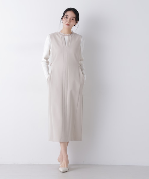 デイリーファンクション サイドベルトキーネックワンピース(セットアップ可)