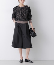 エアリーツイルボリュームキュロットパンツ