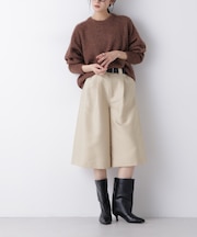 エアリーツイルボリュームキュロットパンツ