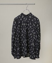 フラワープリントスタンドフリルブラウス(セットアップ可)