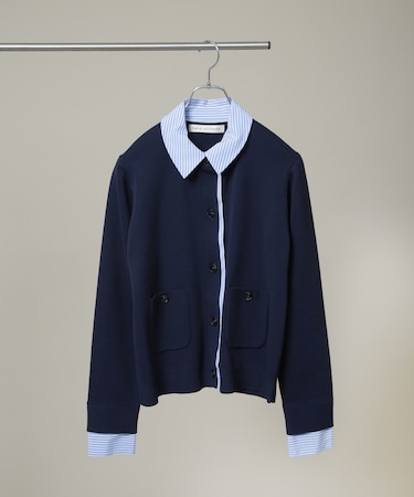 シャツドッキングニットカーディガン