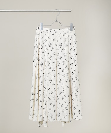 フラワープリントイレヘムタックフレアスカート(セットアップ可)