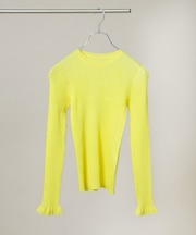 シアーリブフリルカフニット